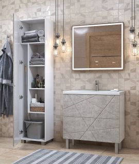 Тумба под раковину напольная Vigo Geometry tn.bsf.GEO.9696.80.2Y 80 см бетон